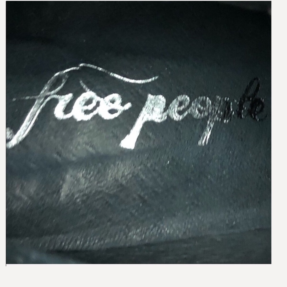 FREE PEOPLE   /leather velvet silver booties - Picture 5 of 6